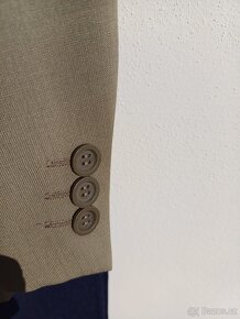 Oblek S/ 165 - 170 cm. Decentní khaki.TOP stav. - 6