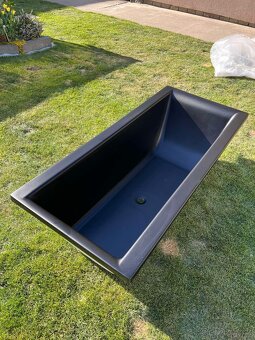 Polysan Cleo Obdélníková vana 180x80x48cm, černá mat - 6