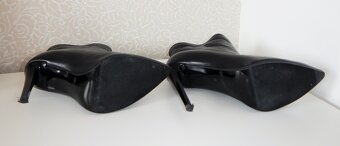 Kožené kotníkové polokozačky, vel. 39 - 6