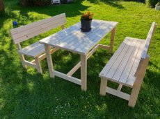 Zahradní set, stůl a lavice - 6