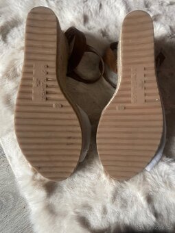 Espadrilky sandály na klínku platformě - 6