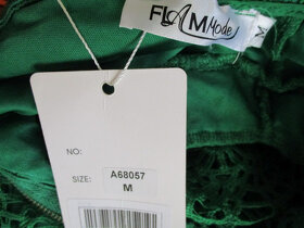 Dámské krajkové pouzdrové šaty zelené S M 36 38 - 6