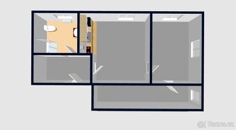 Pronájem bytu 3+KK, 55m2, Rudník - 6