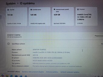 Notebook HP 250 G6 černý - 6