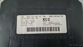 Peugeot sada BSI, jednotka motoru a klíč NFU, 9HZ, RHY - 6