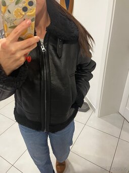 Koženková biker bunda nová- H&M - 6