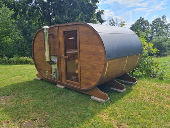Venkovní oválná sauna s panoramatickým oknem - 6