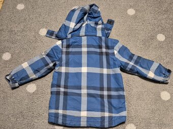 zimní souprava modrá kostkovaná kombinéza Tchibo 86-92 - 6