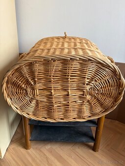 Oválný proutěný koš na prádlo (výška 61 cm) - 6