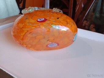 Pěkná,skleněná váza- kabelka- Murano- Milefory - 6