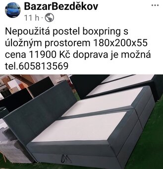 Postele boxpring s úložným prostorem - 6
