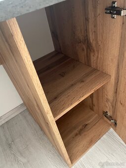 Psací stůl - dekor dub + beton / rozměry: 138/76/60 cm - 6