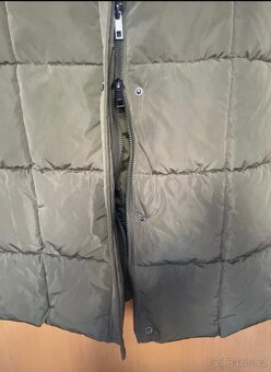 Zimní teplá dlouhá vesta khaki - 6