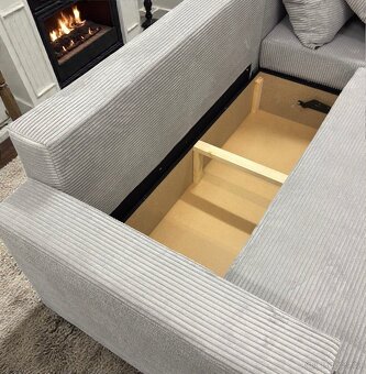 Nová rozkládací sedačka 240x146 Šedá - 6