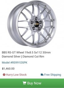 BBS RS GT Forged 8,5J R19 et30 5x112 dvoudílná - 6