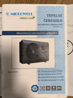 Tepelné čerpadlo Microwell HP 700 BLACK Inverter 7kW - 6