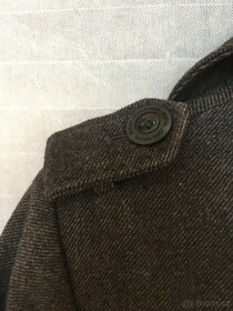 Antracotově šedý krátký vlněný kabátek vel. 38 - 6