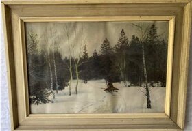 Prodám obraz K. Kotrle rozměr cca. 100 x 60 cm 1974 - 6