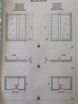 Sprchový kout Jacuzzi J-Tower Walk-in 120x90cm - 6