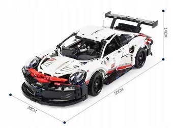 Nová velká stavebnice Porshe 911 závodní auto 1580 dílků dél - 6