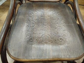 Starožitné houpací křeslo THONET - 6