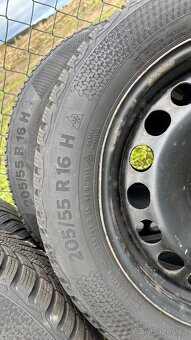 Zimní pneu Continental na plechových discích 5x112,205/55/16 - 6