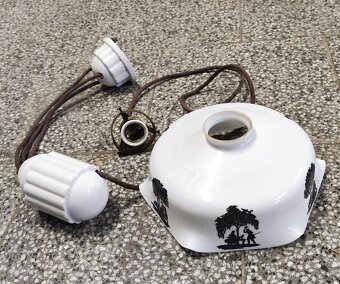 starožitný kompletní stahovací lustr rokoko - 6