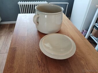 VELKÝ KAMENINOVÝ POLÉVKOVÝ HRNEC FRANCIE - 6