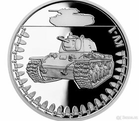 Obrněná technika - KV-1 proof, stříbrná mince - 6