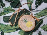 Nádherná ratanová "ananas" hnědá kabelka - 6