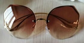 Nové dámské sluneční brýle hranaté hnědé Stylové módní - 6