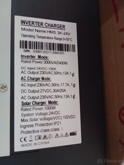 Solární ostrovní měnič - invertor 2,4kw- 3000VA MPPT - 6