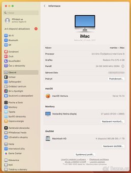 iMac 27” Mid 2017 5K, 24 GB RAM, 1TB NVMe Flash HD, Set - 6