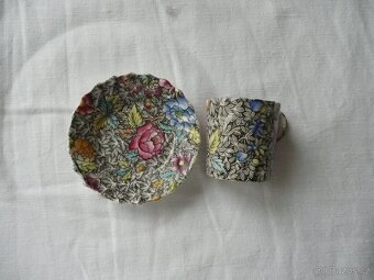 Glazovaný hrníček s podšálkem Zn. KING R-Spode Inpi, England - 6