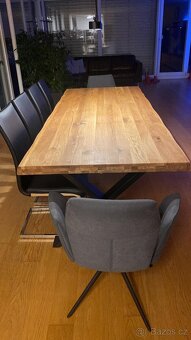 Dubový masivní stůl 220x100 cm kuchyňský - 6