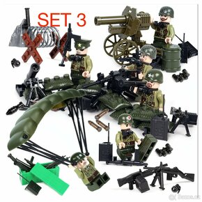 Rôzne sety vojakov 4 + doplnky - typ lego - nové - 6