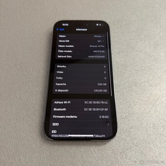iPhone 14 Pro 256GB deep purple, jako nový, 12 měsíců záruka - 6