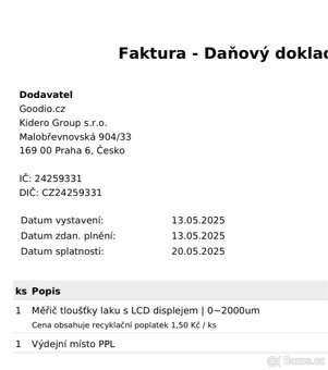 Měřič tloušťky laku s LCD - 6