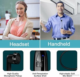 Bezdrátový mikrofon Headset, XIAOKOA 2.4G - 6