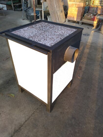 Murovaná tehlová pec, kachle, s omietkou. - 6