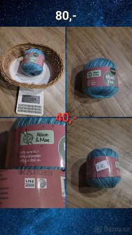 Příze na pletení/háčkování/vyšívání (bavlna, vlna, akryl) - 6