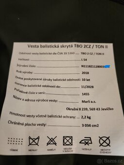 balistická neprůstřelná vesta policie balistické taktická - 6