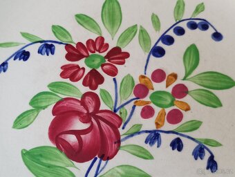 ART DECO FAJÁNS RUČNĚ MALOVANÝ TALÍŘ SARREGUEMINES FRANCIE - 6