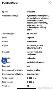 Lyžařská souprava 4F - 6