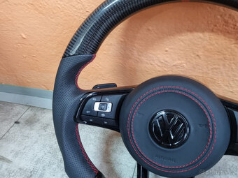VOLANT VOLKSWAGEN R RLINE GTD GTI - KOZA / KARBÓN - 6