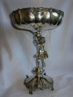 OBROVSKÝ středový prvek, stříbro 925, rok výroby 1900, putto - 6