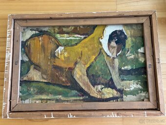 Obrazy Ivo Příleský, 2x portrét, olej na plátně 110x75 - 6