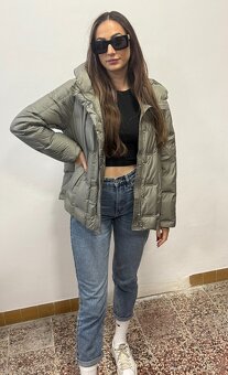 Lehká perová bunda s kapuci , nová - 6