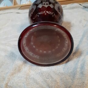 Starožitná skleněná váza Eggerman - 6