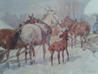 Adam Setkowicz (1876-1945)- Zimowe spotkanie - 6